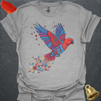 Female Eclectus Parrot Flying Flower T-Shirt