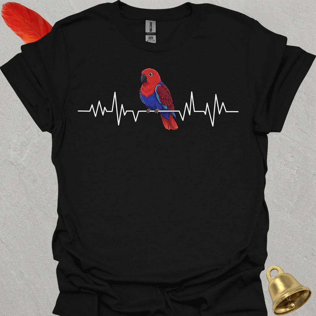 Female Eclectus Parrot Heartbeat T-Shirt