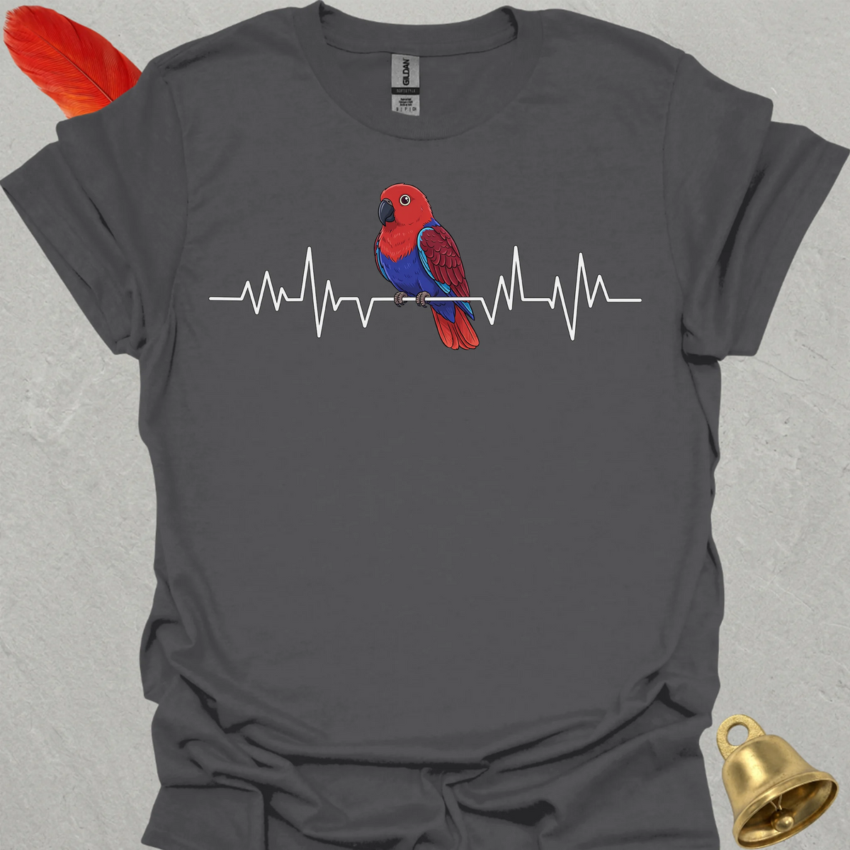 Female Eclectus Parrot Heartbeat T-Shirt