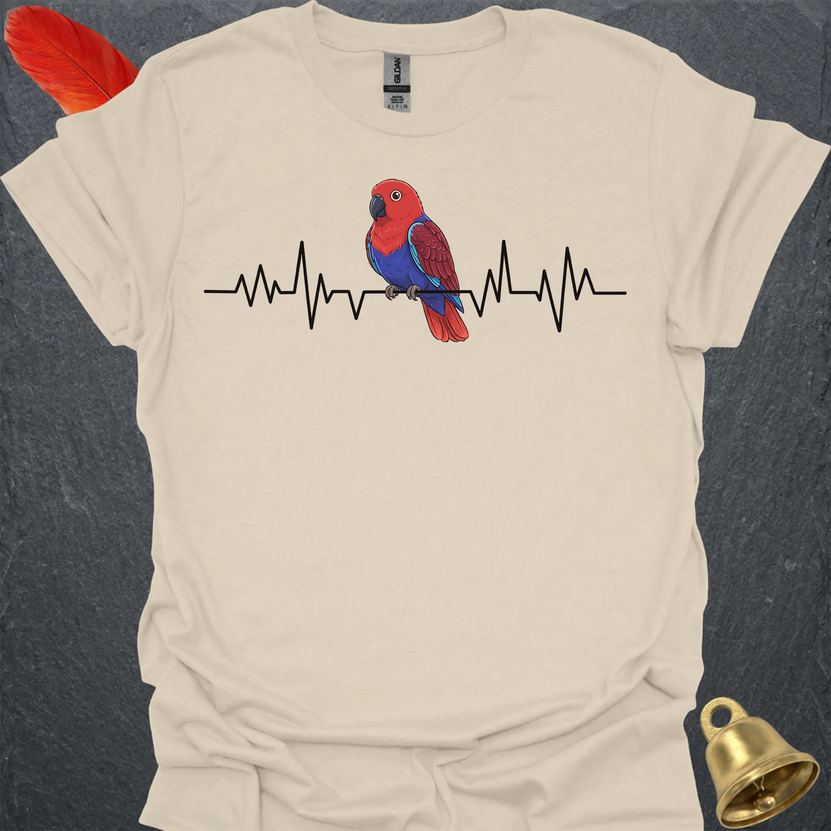 Female Eclectus Parrot Heartbeat T-Shirt