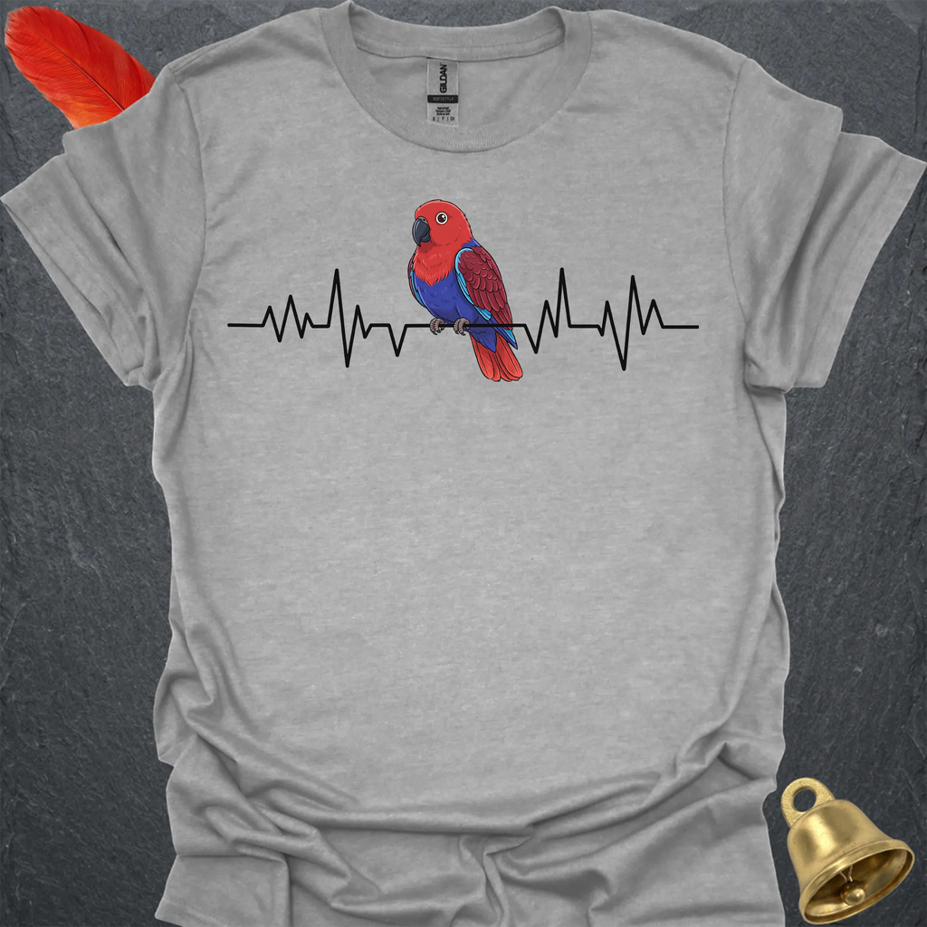 Female Eclectus Parrot Heartbeat T-Shirt