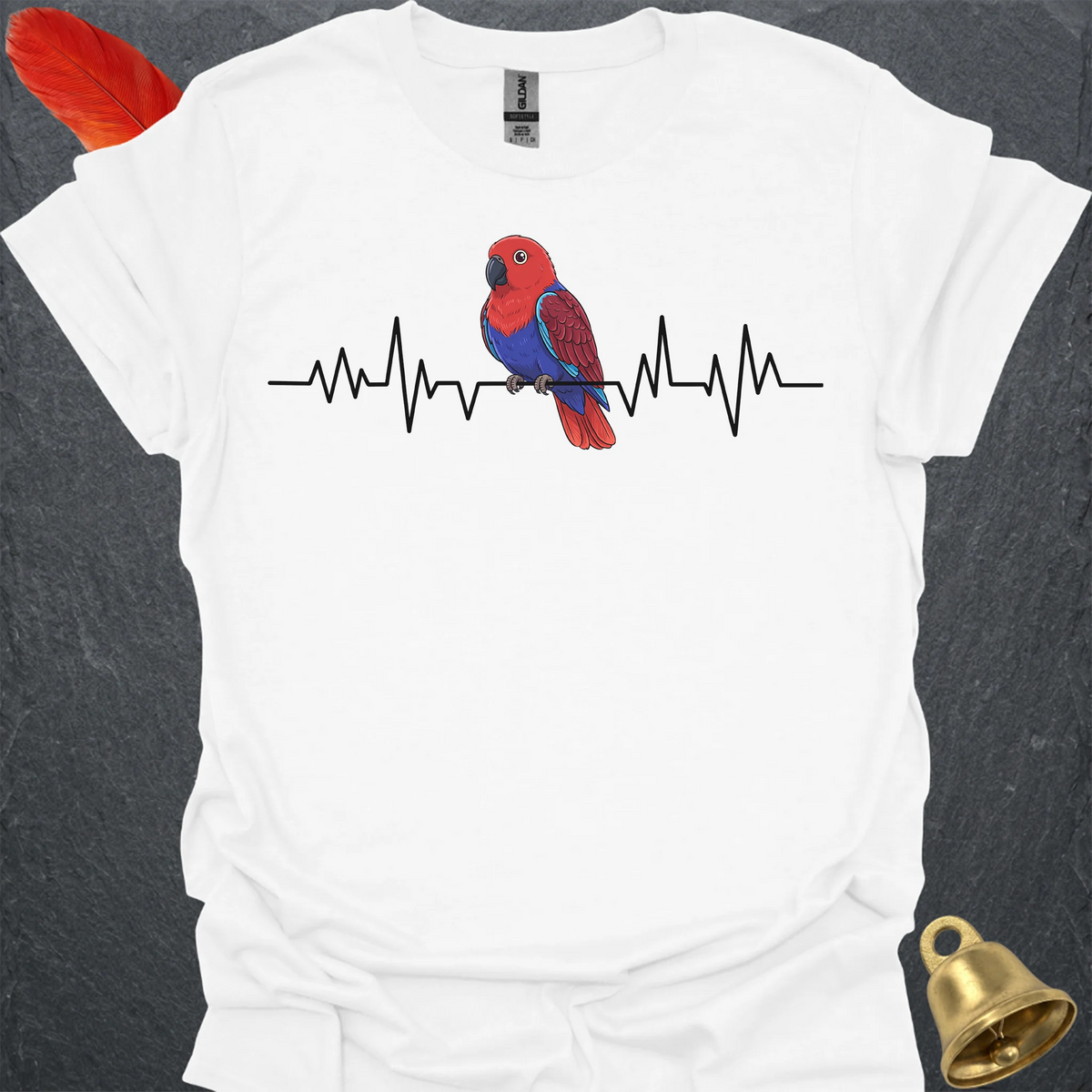 Female Eclectus Parrot Heartbeat T-Shirt