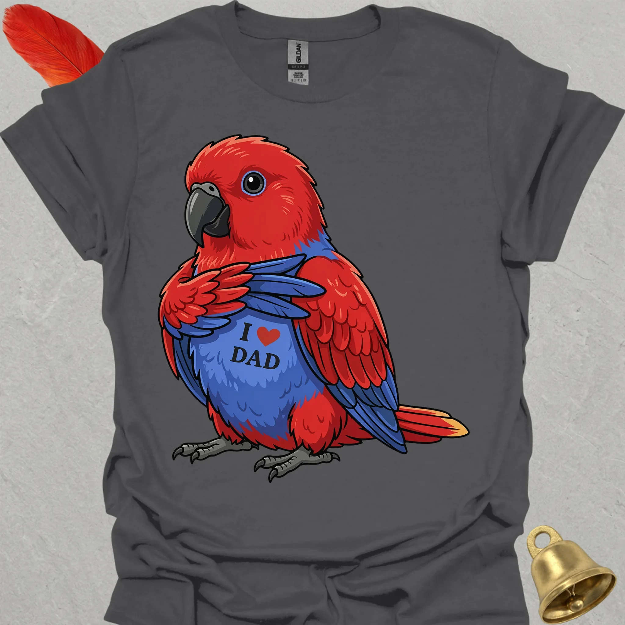 Female Eclectus Parrot I Love Dad T-Shirt