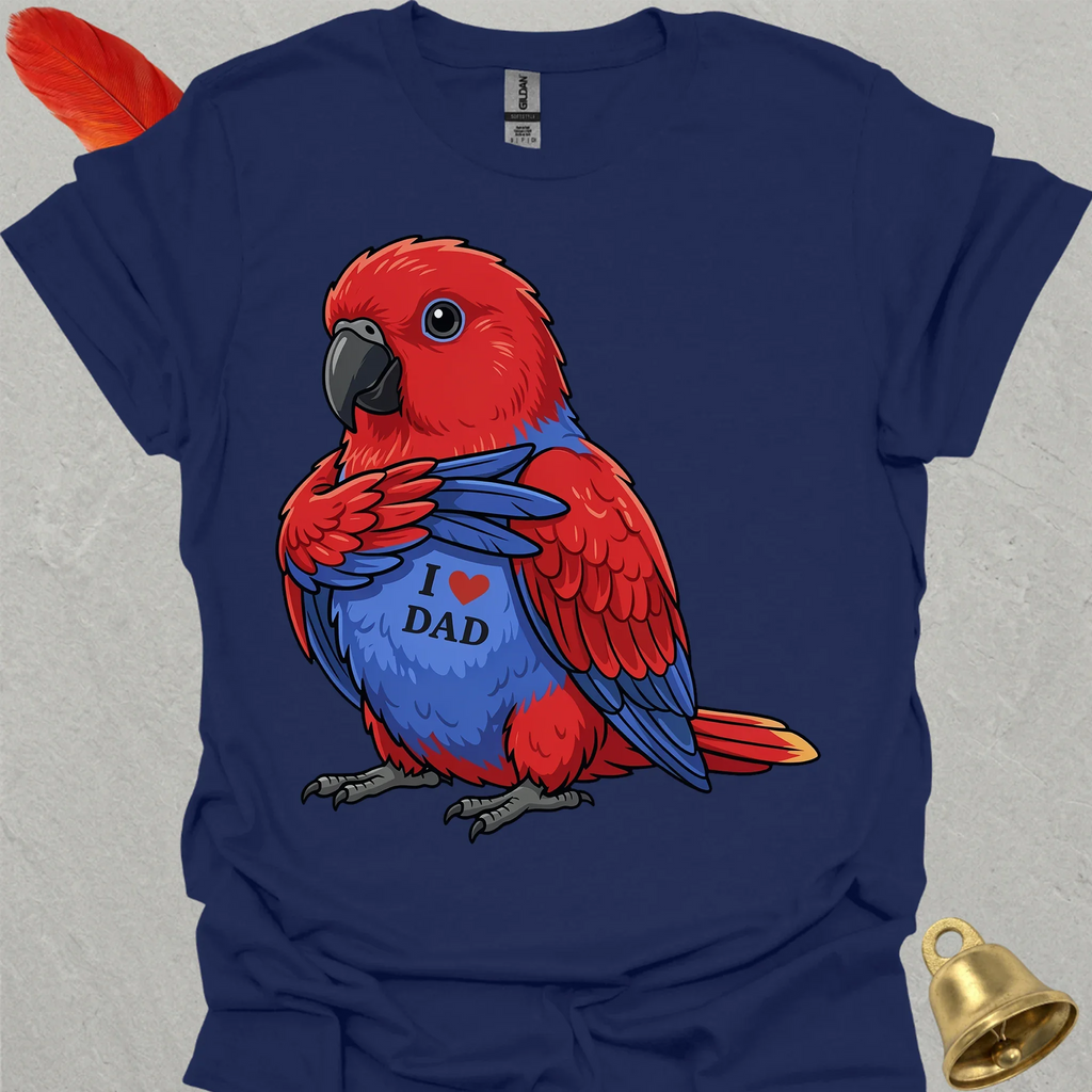 Female Eclectus Parrot I Love Dad T-Shirt