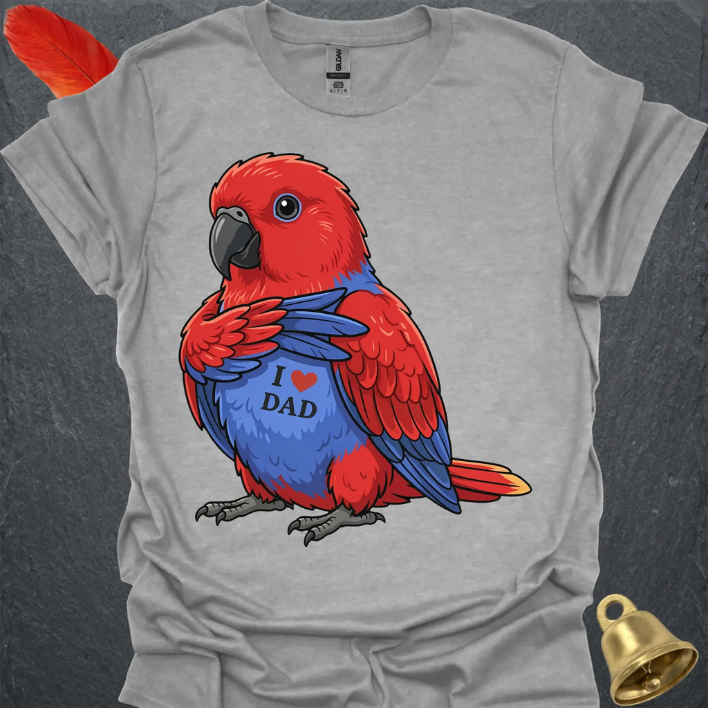 Female Eclectus Parrot I Love Dad T-Shirt