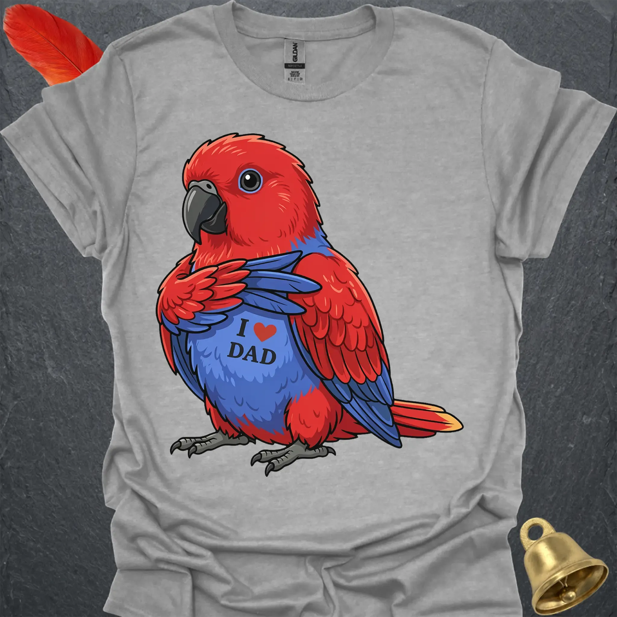 Female Eclectus Parrot I Love Dad T-Shirt