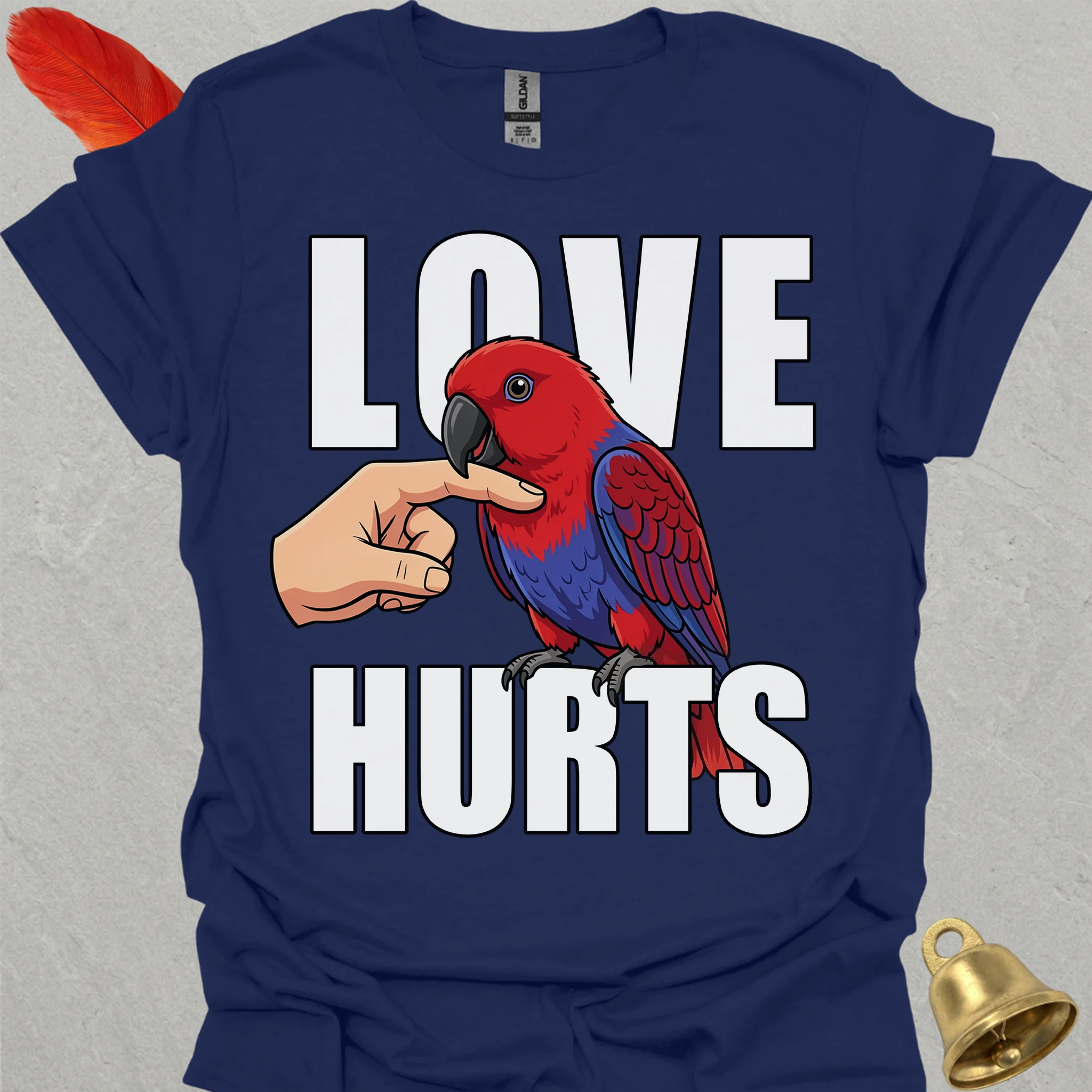 Female Eclectus Parrot Love Hurts T-Shirt