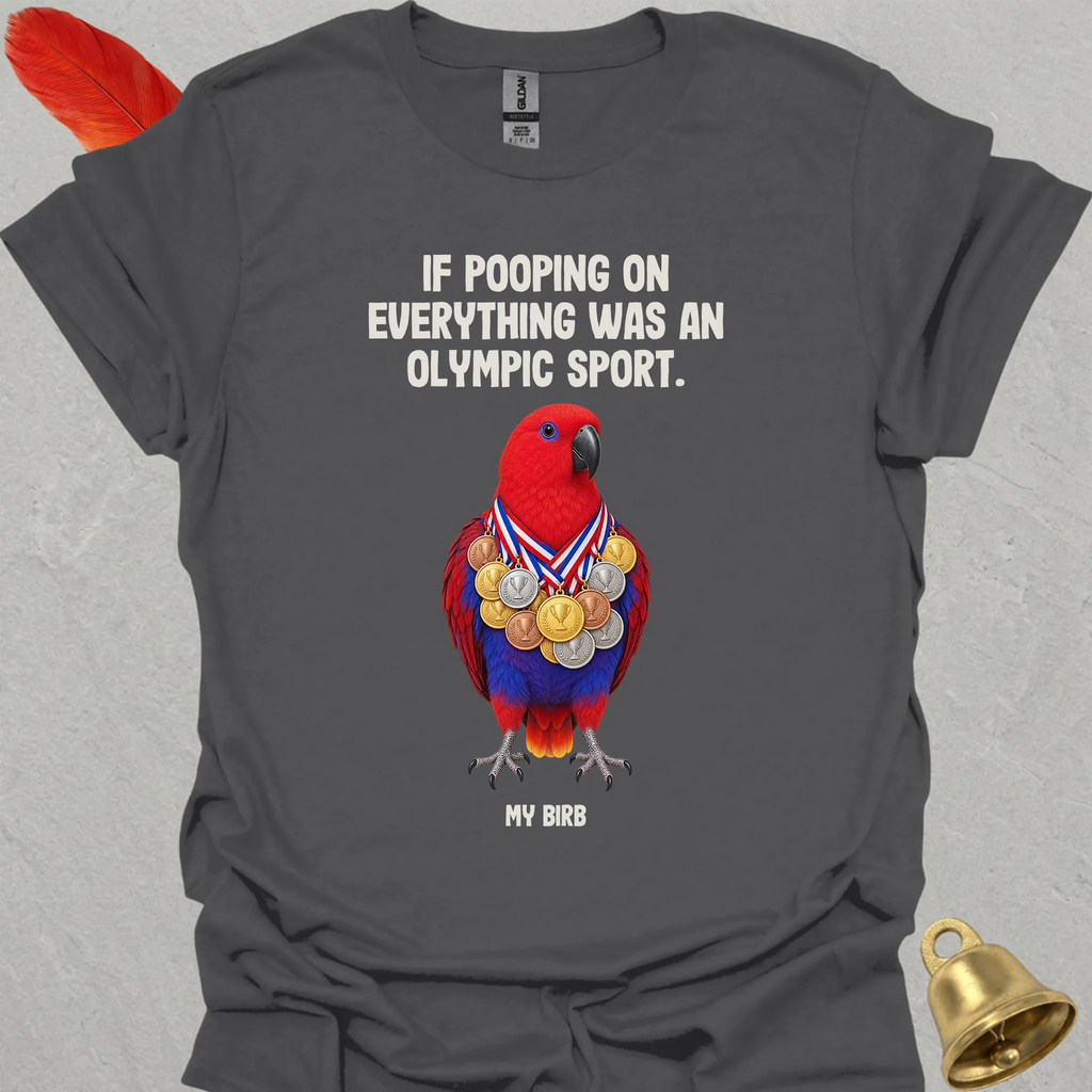 Female Eclectus Parrot Olympic Pooper T-Shirt