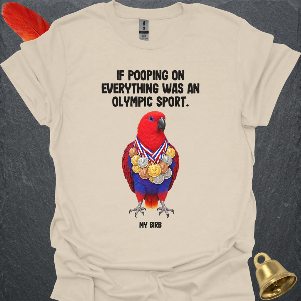 Female Eclectus Parrot Olympic Pooper T-Shirt