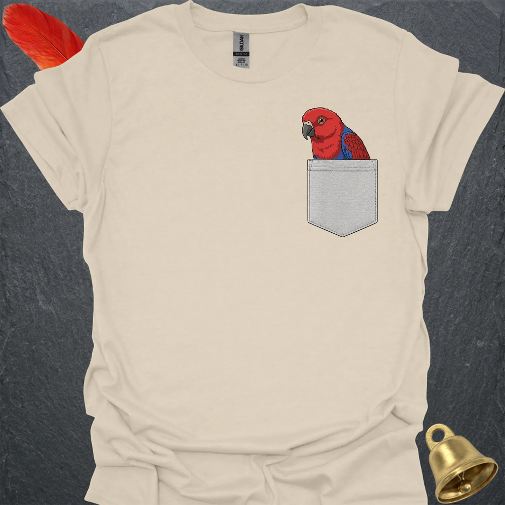 Female Eclectus Parrot Pocket T-Shirt