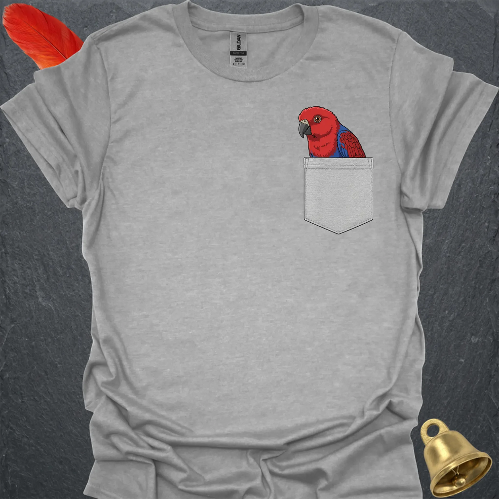 Female Eclectus Parrot Pocket T-Shirt