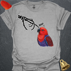 Female Eclectus Parrot Skeleton Boop T-Shirt