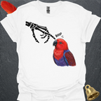 Female Eclectus Parrot Skeleton Boop T-Shirt