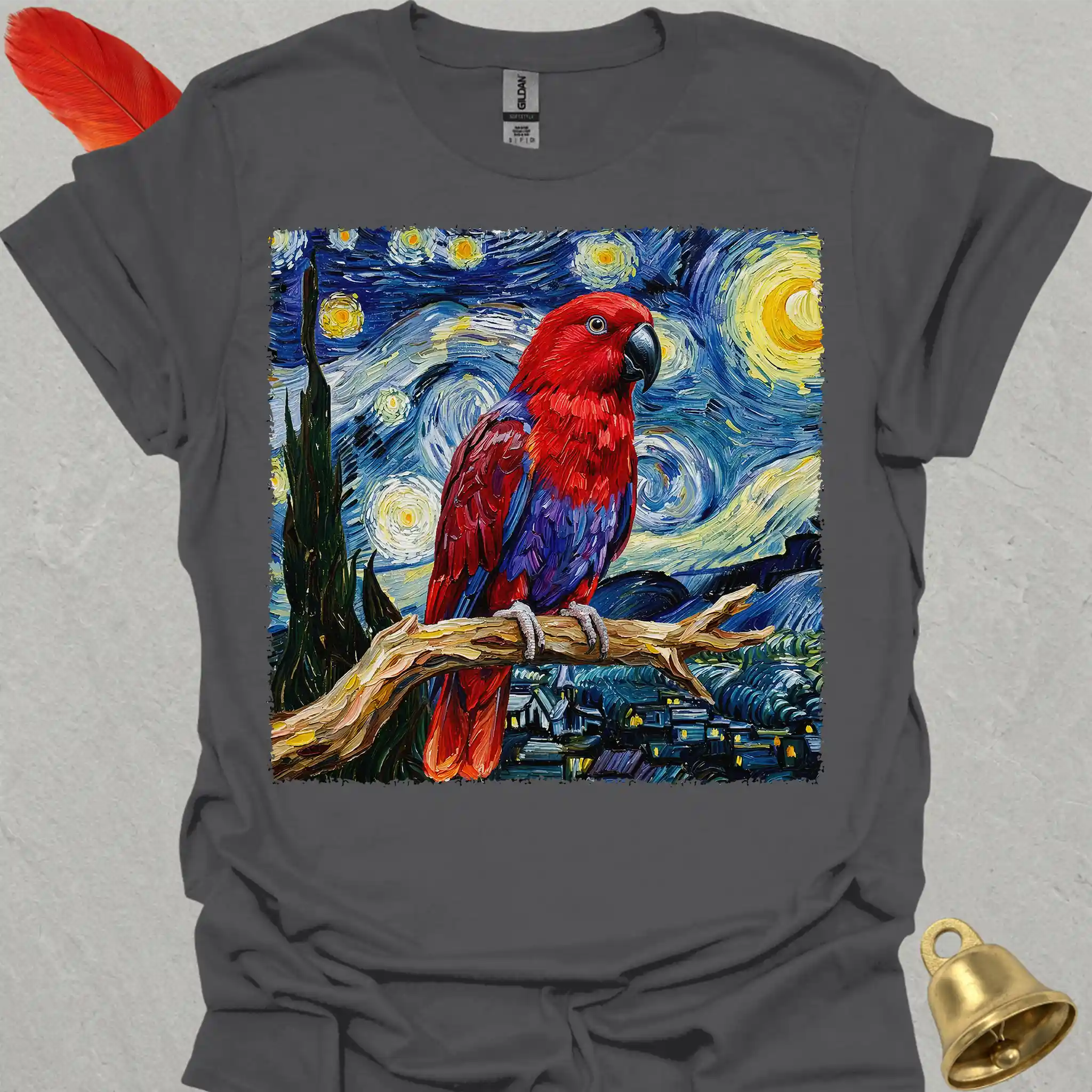 Female Eclectus Parrot Starry Night T-Shirt