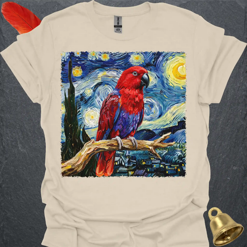Female Eclectus Parrot Starry Night T-Shirt
