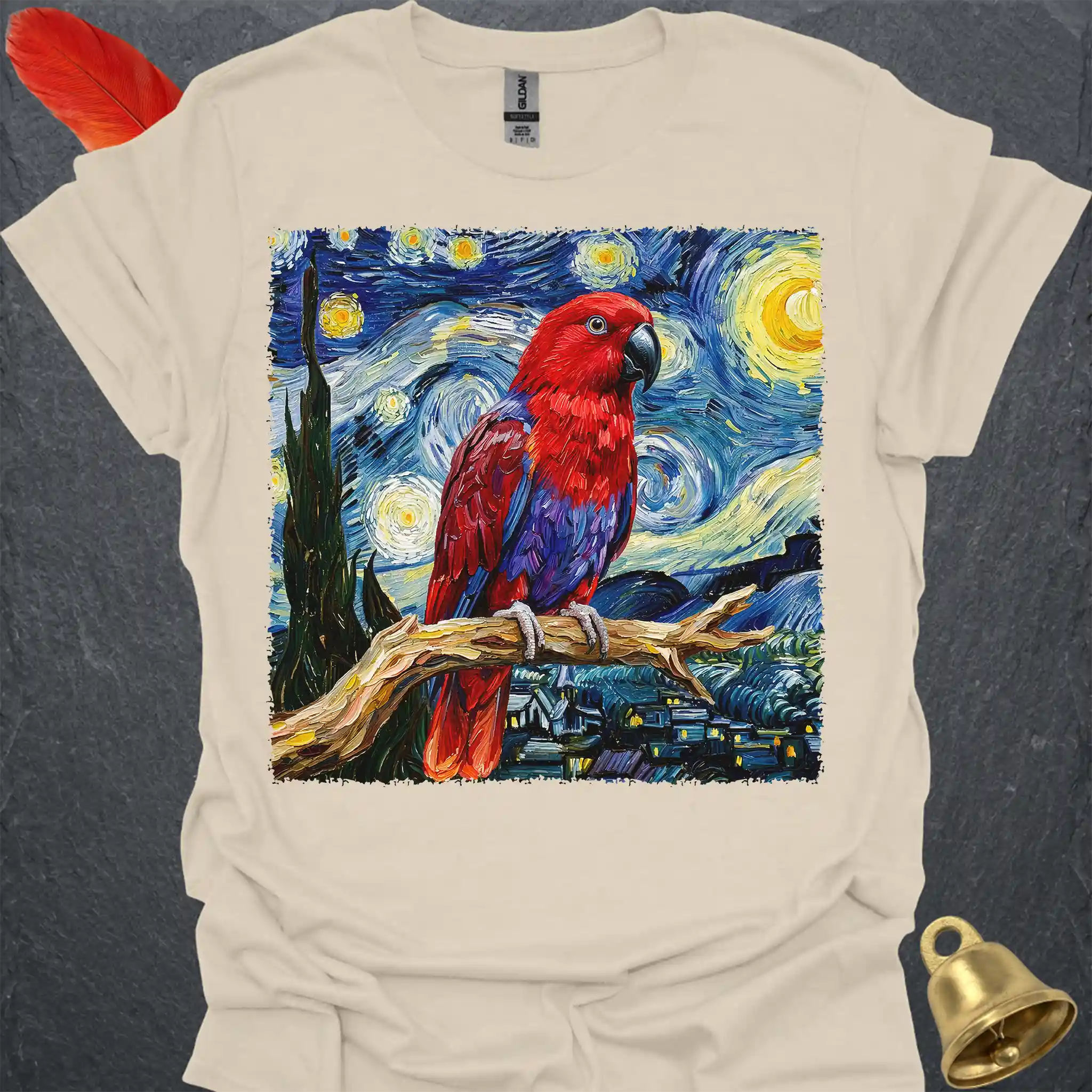 Female Eclectus Parrot Starry Night T-Shirt