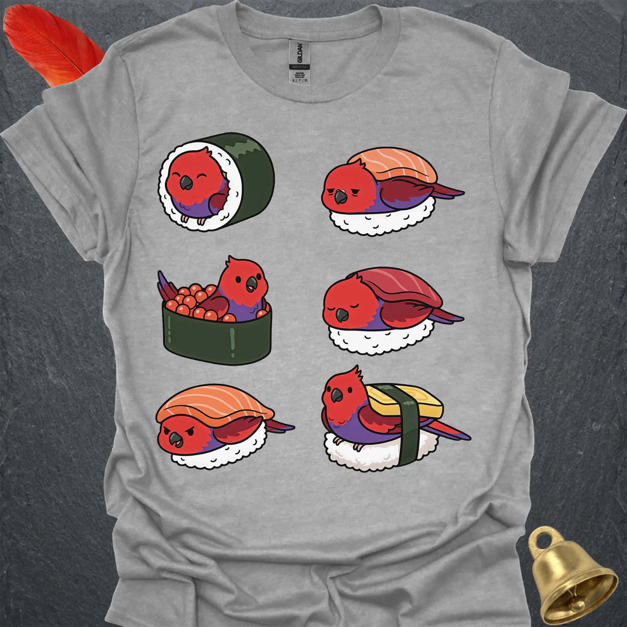 Female Eclectus Parrot Sushi T-Shirt