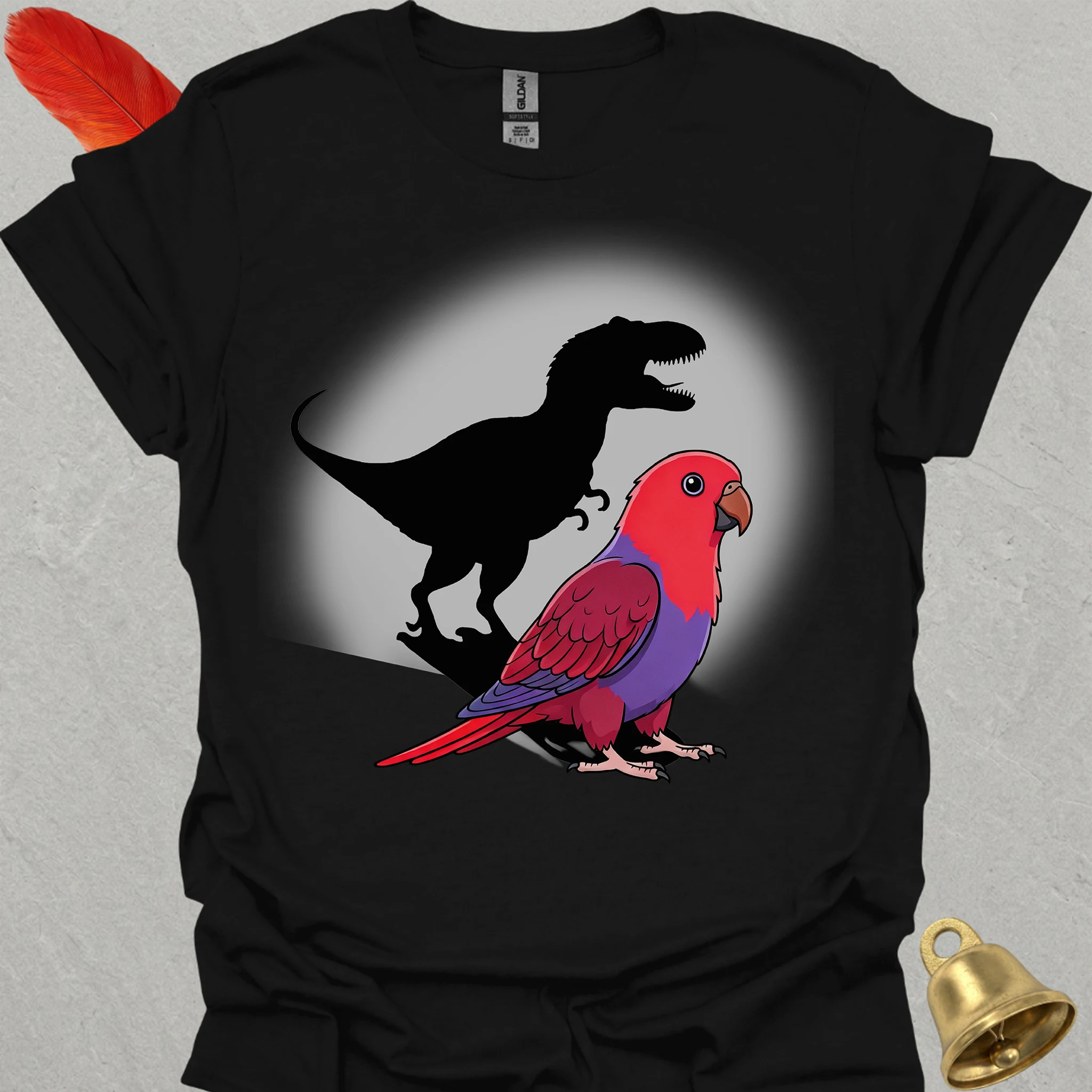 Female Eclectus Parrot T-Rex T-Shirt
