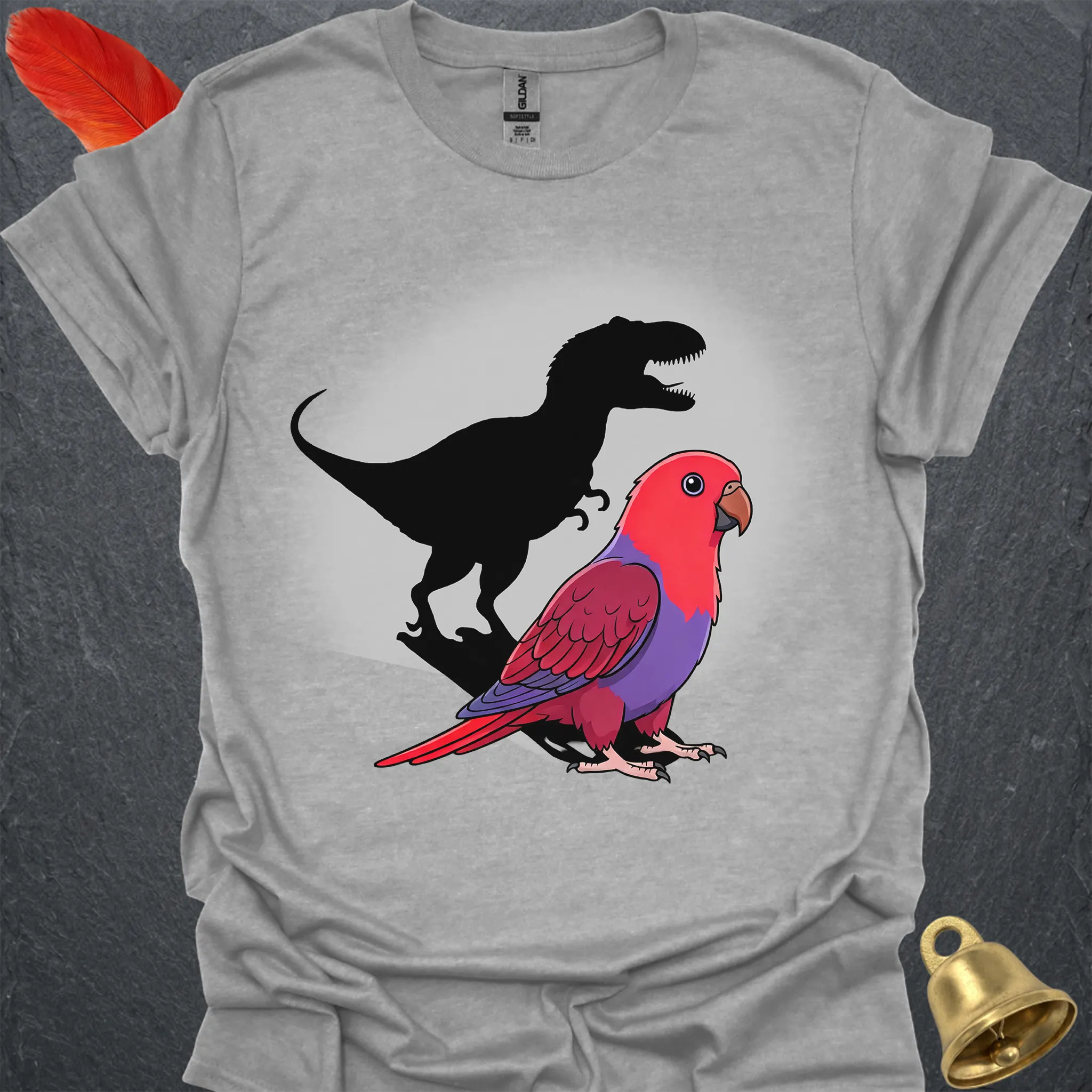Female Eclectus Parrot T-Rex T-Shirt