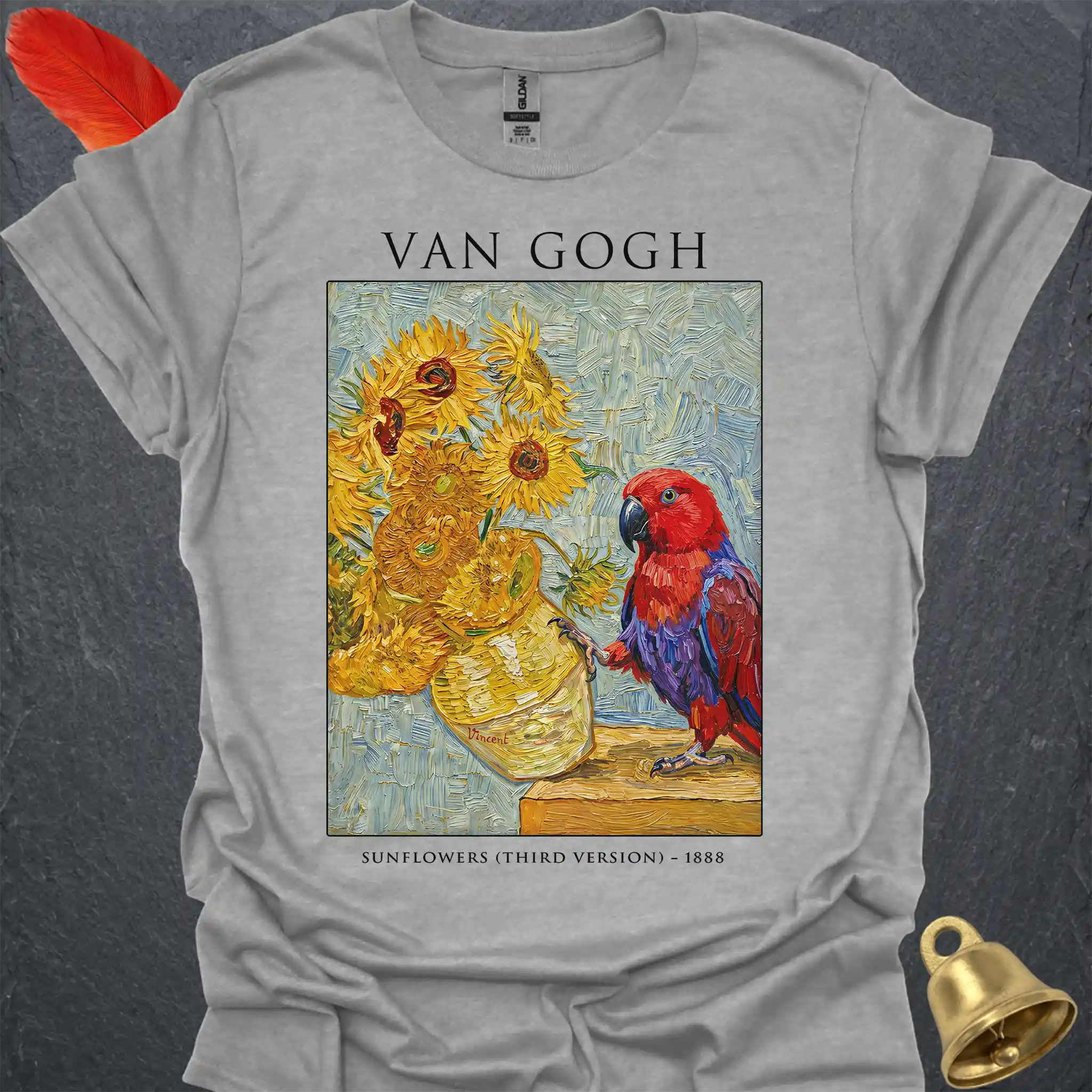 Female Eclectus Parrot Van Gogh T-Shirt