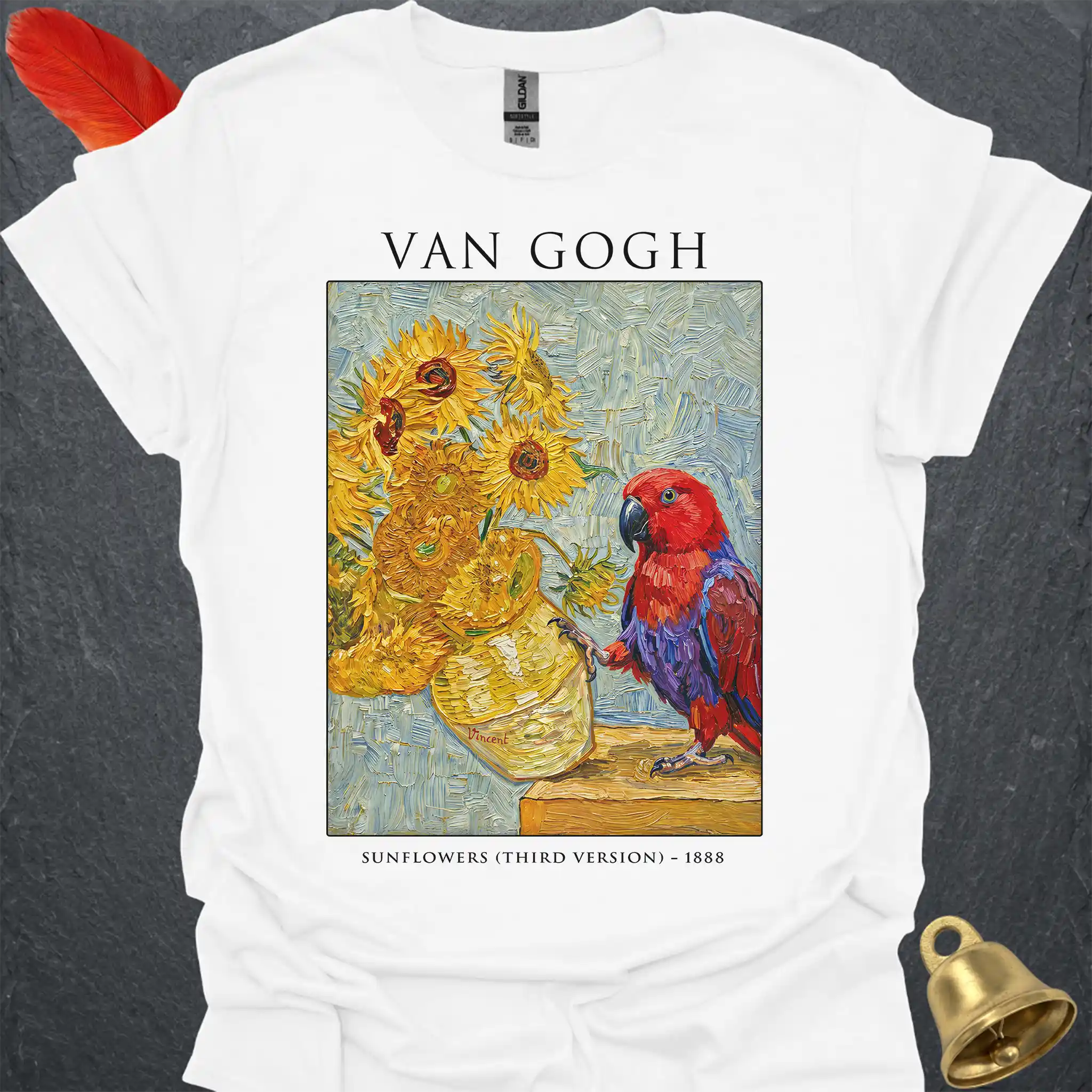 Female Eclectus Parrot Van Gogh T-Shirt
