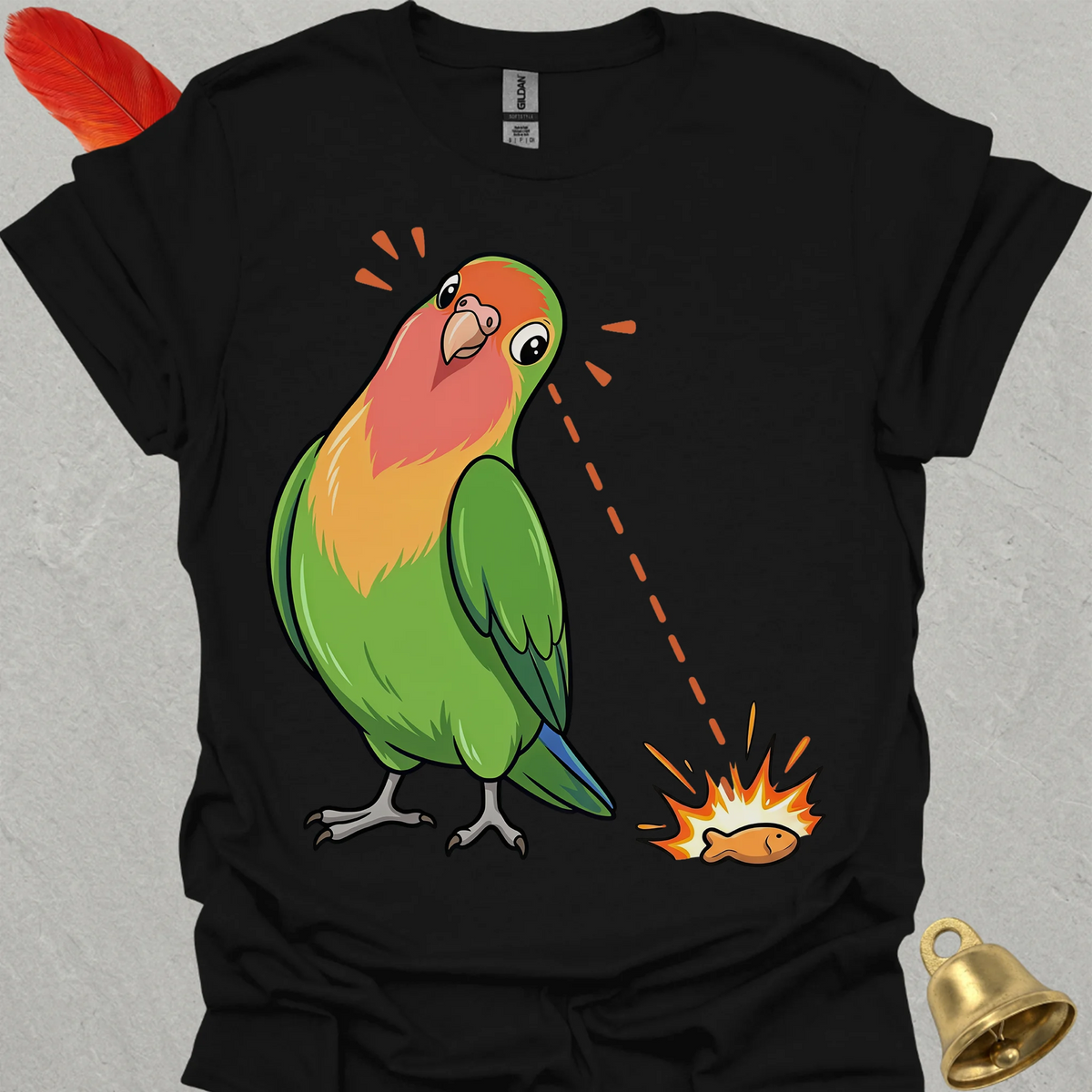 Fischers Lovebird Eye on Prize T-Shirt