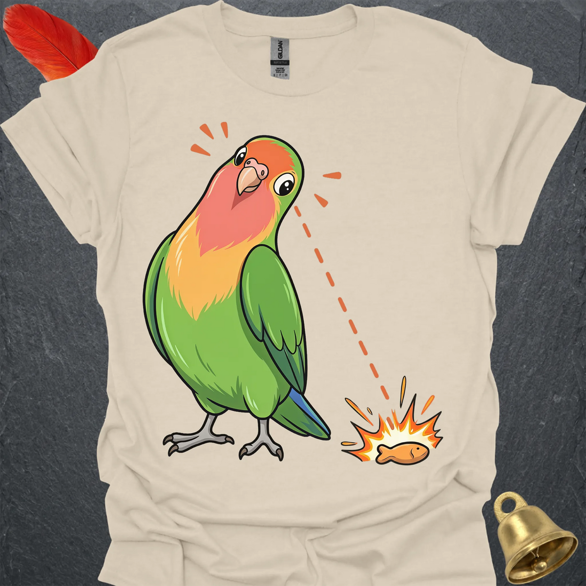 Fischers Lovebird Eye on Prize T-Shirt