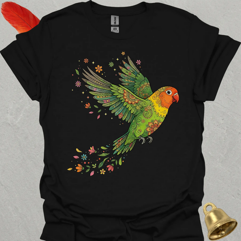 Fischers Lovebird Flying Flower T-Shirt