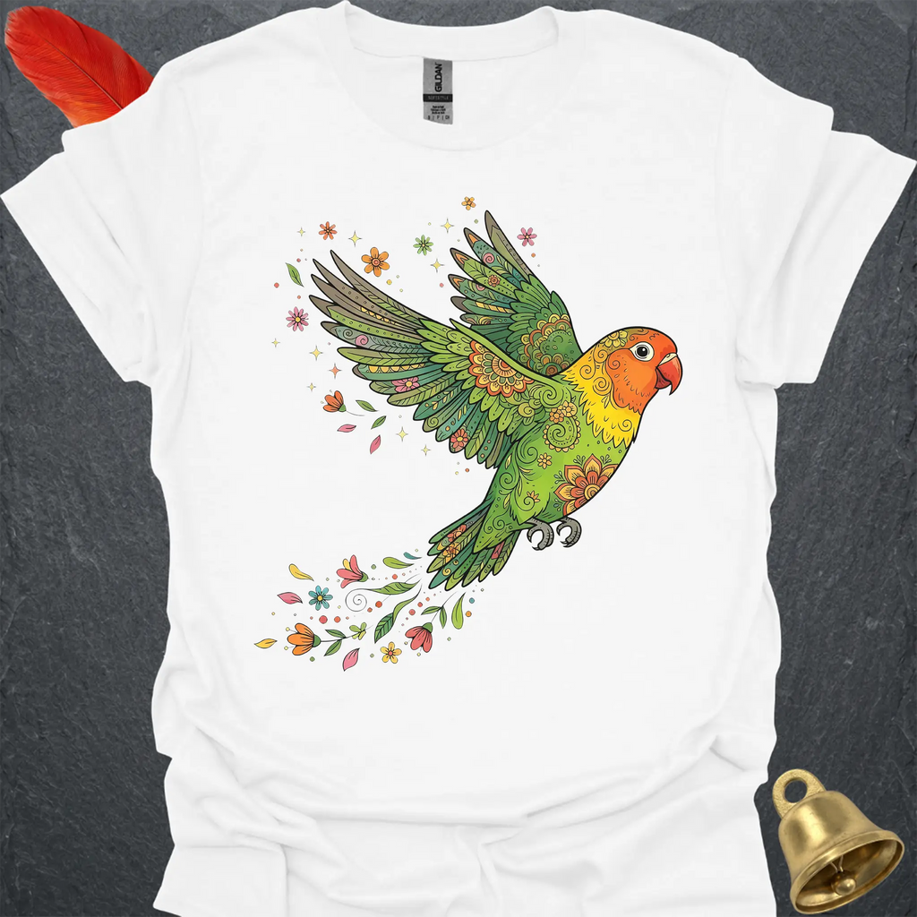 Fischers Lovebird Flying Flower T-Shirt
