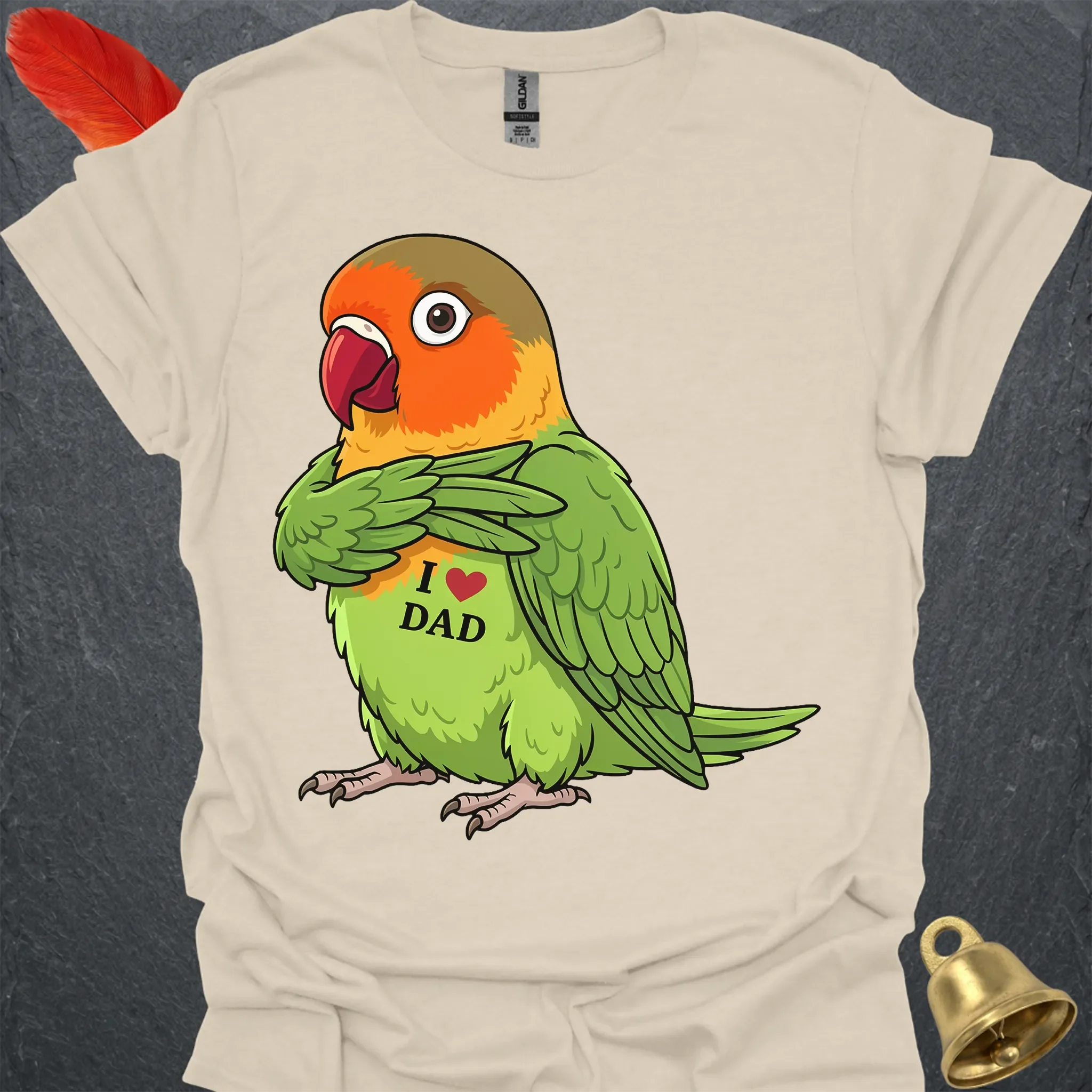 Fischers Lovebird I Love Dad T-Shirt