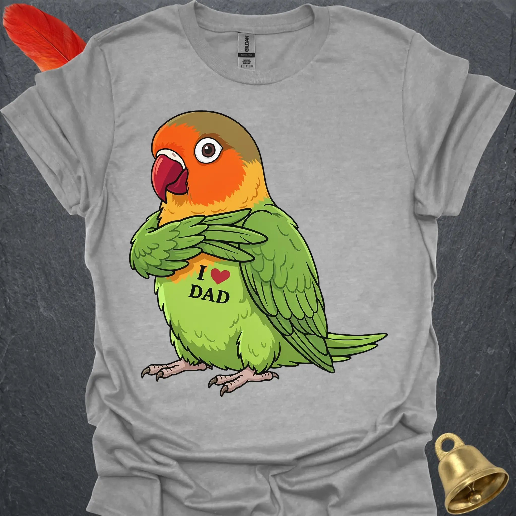 Fischers Lovebird I Love Dad T-Shirt