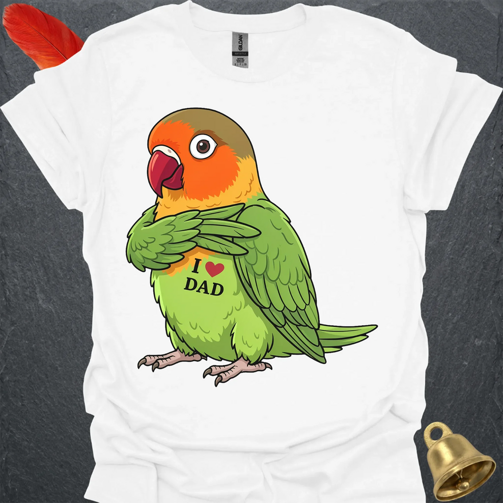 Fischers Lovebird I Love Dad T-Shirt