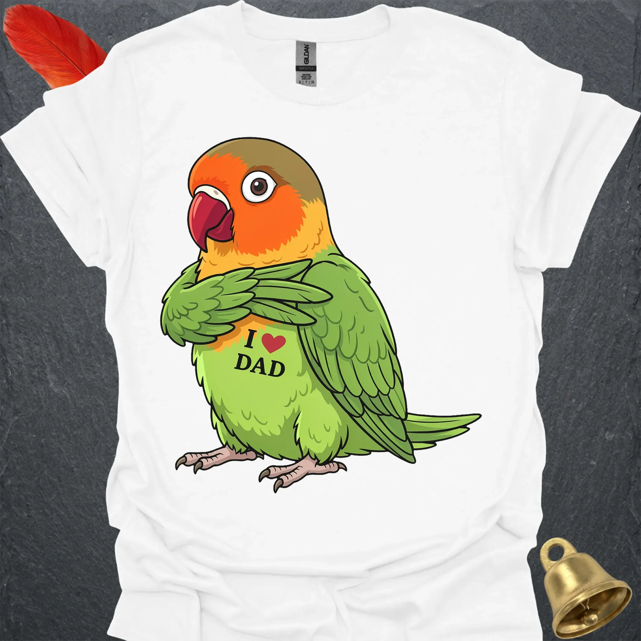 Fischers Lovebird I Love Dad T-Shirt