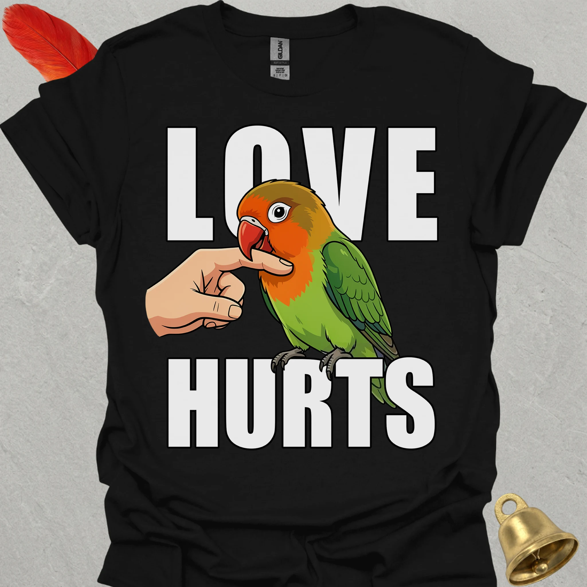 Fischers Lovebird Love Hurts T-Shirt