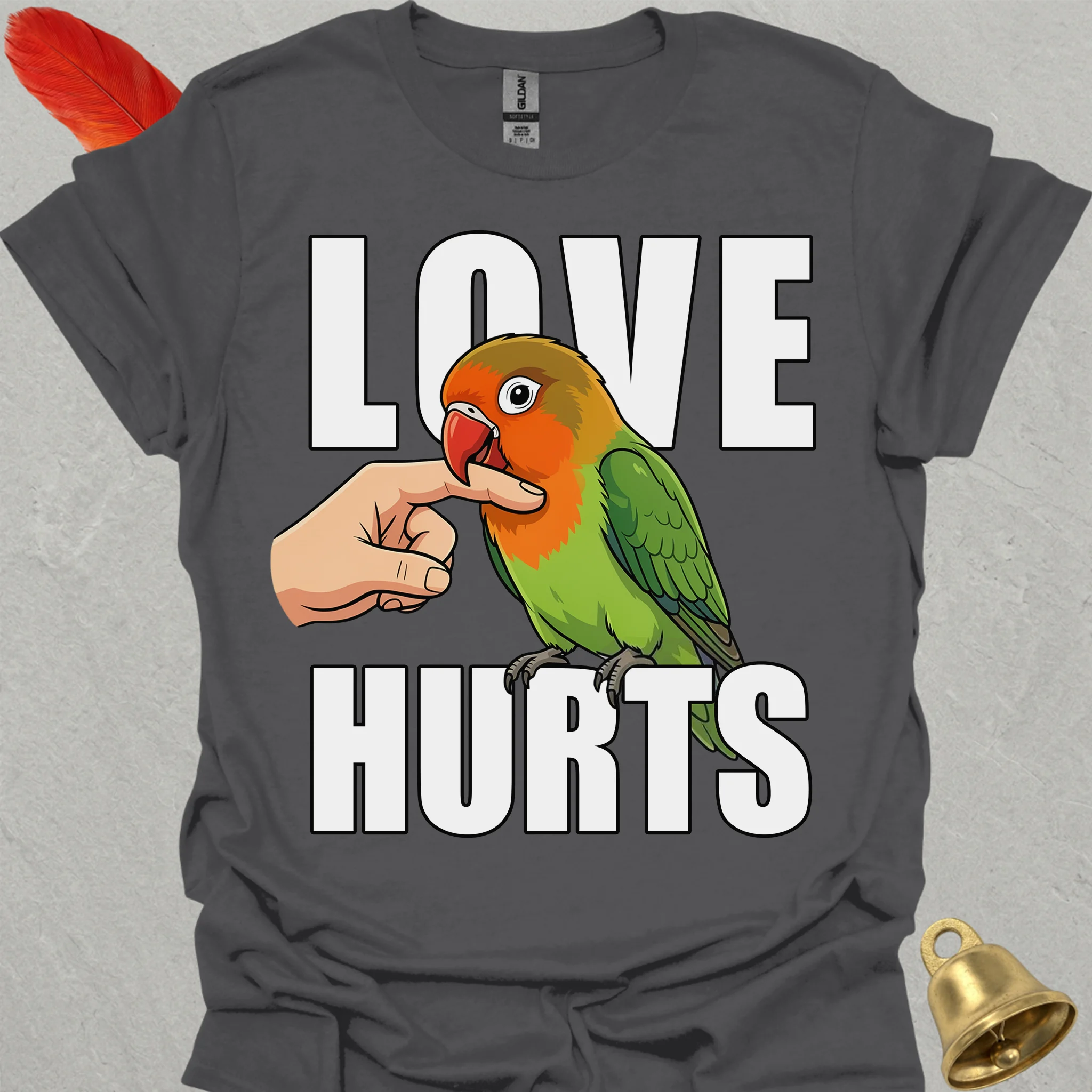 Fischers Lovebird Love Hurts T-Shirt