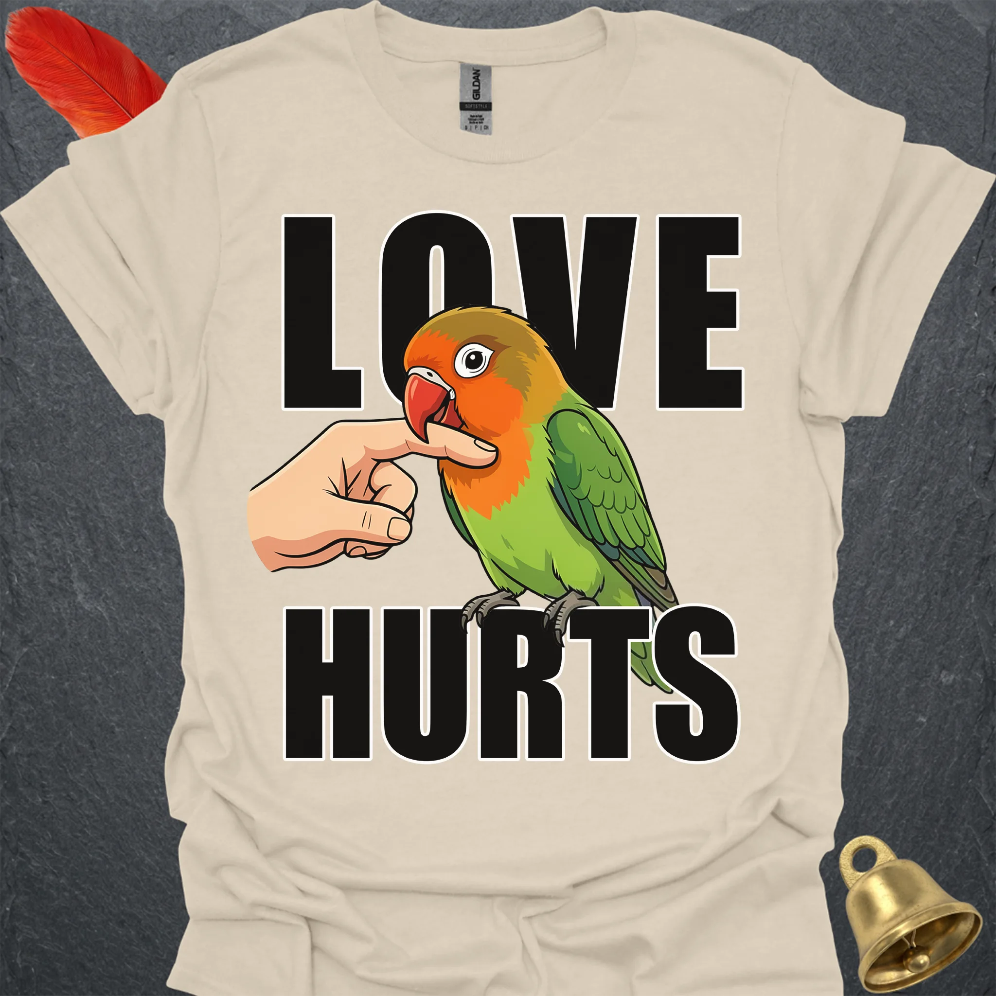 Fischers Lovebird Love Hurts T-Shirt
