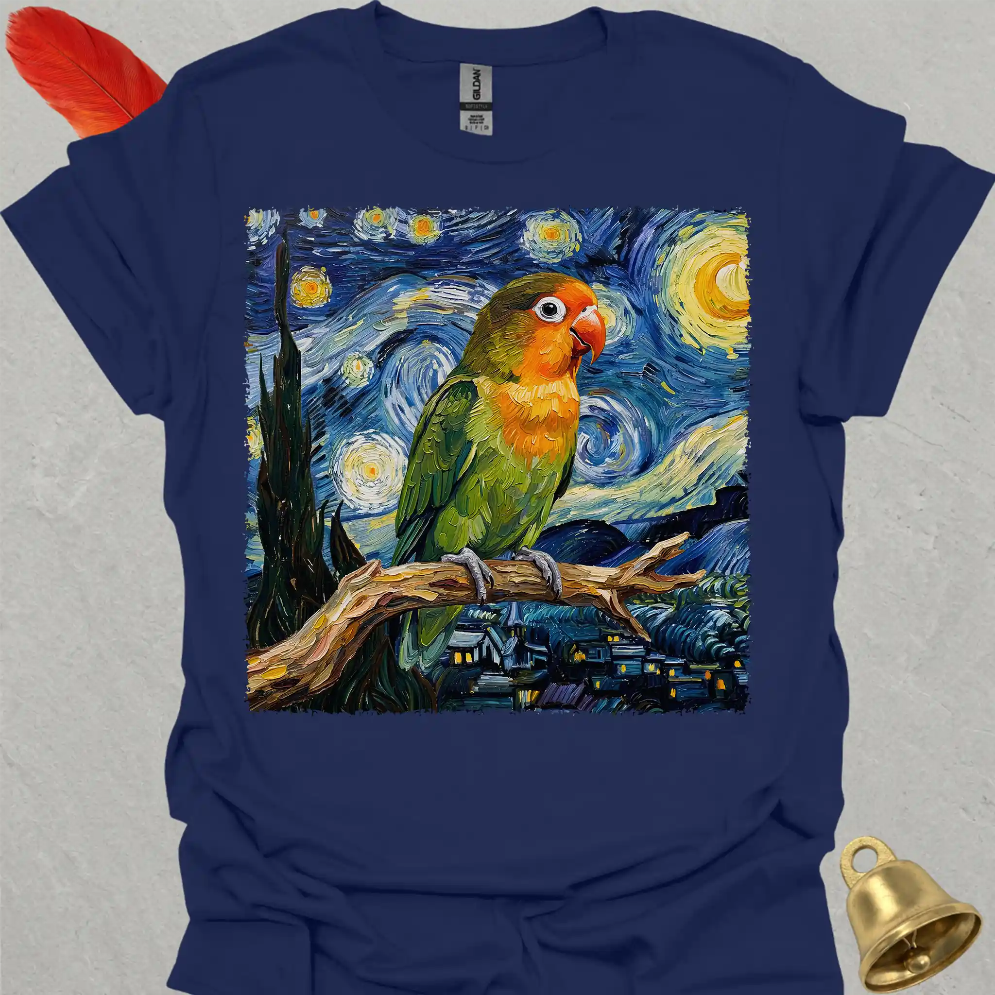 Fischers Lovebird Starry Night T-Shirt