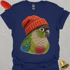 Green Cheek Conure Beanie T-Shirt