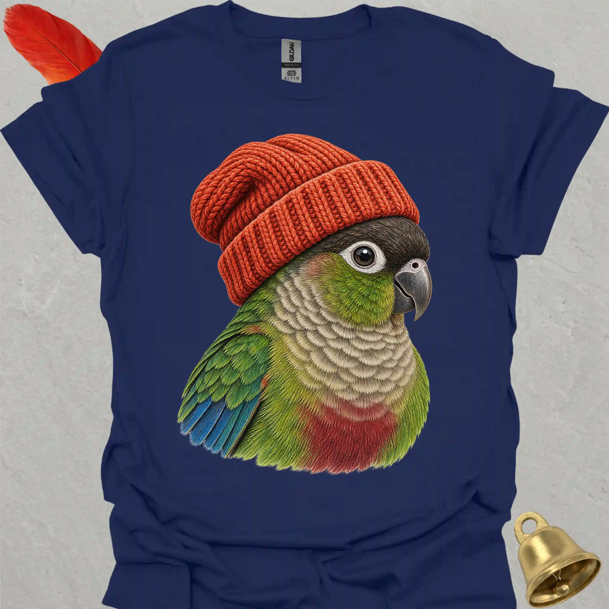 Green Cheek Conure Beanie T-Shirt