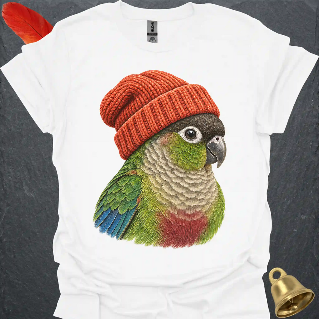 Green Cheek Conure Beanie T-Shirt