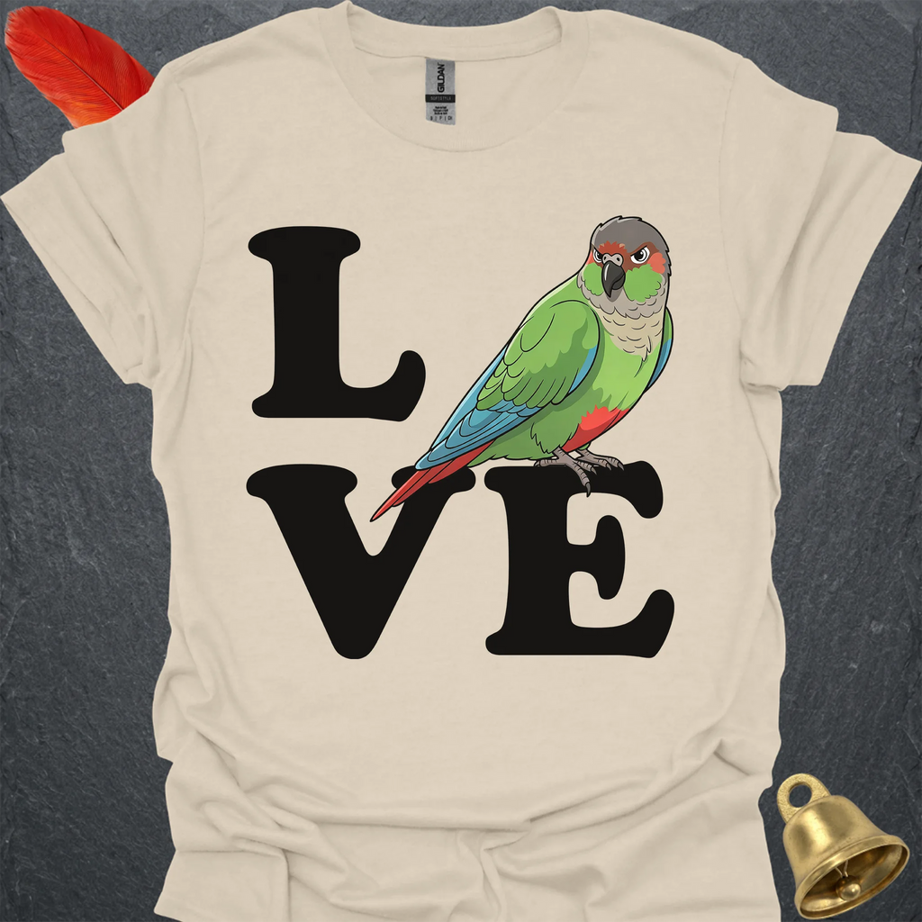 Green Cheek Conure Bird Love T-Shirt