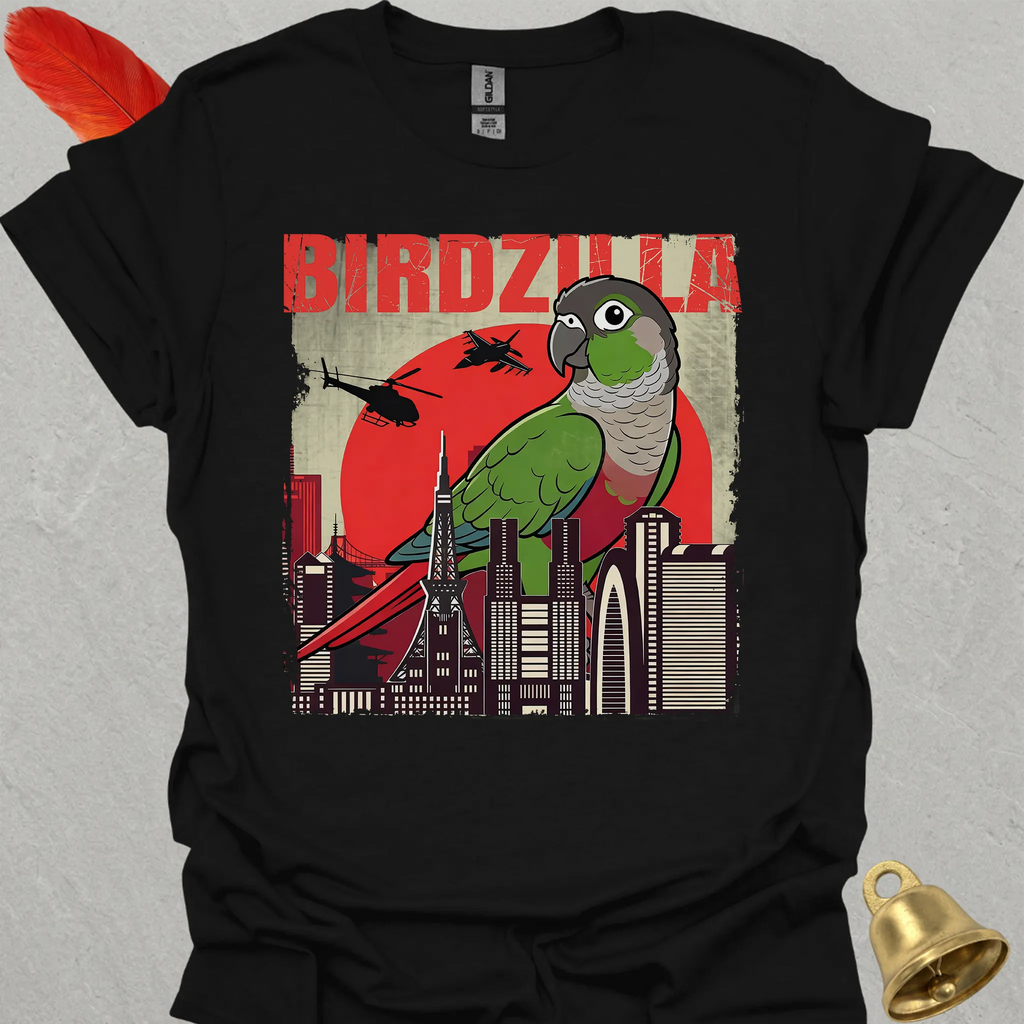 Green Cheek Conure Birdzilla T-Shirt