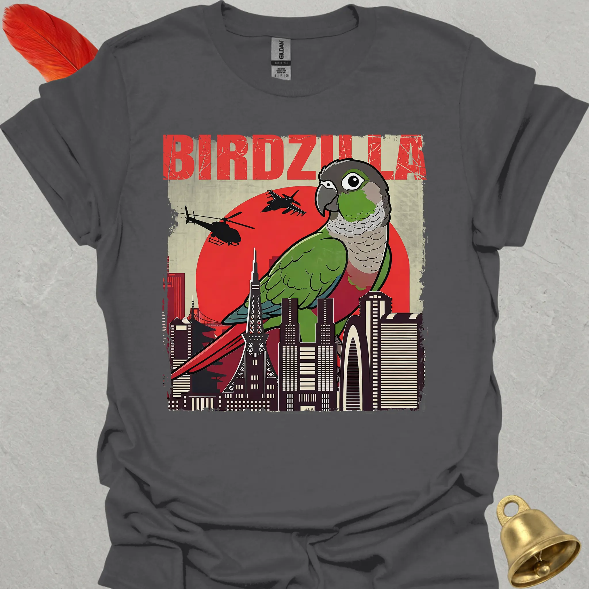Green Cheek Conure Birdzilla T-Shirt