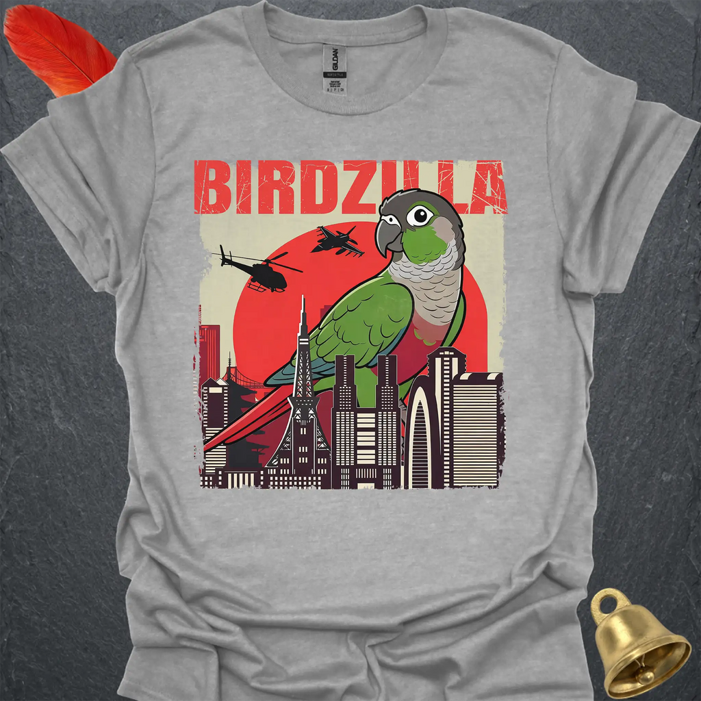 Green Cheek Conure Birdzilla T-Shirt
