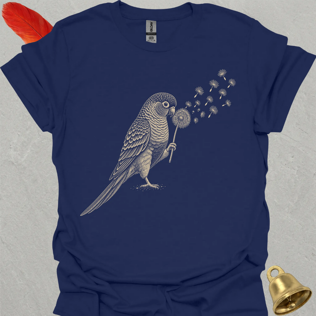 Green Cheek Conure Blowing Wishes T-Shirt