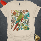 Green Cheek Conure Boho Flower T-Shirt