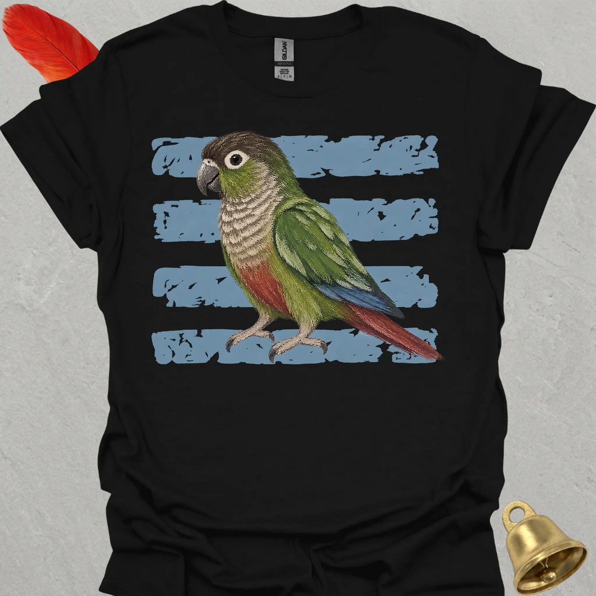 Green Cheek Conure Brush T-Shirt