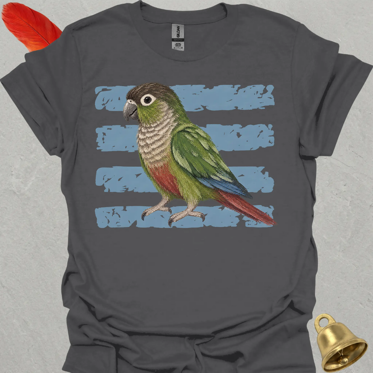 Green Cheek Conure Brush T-Shirt