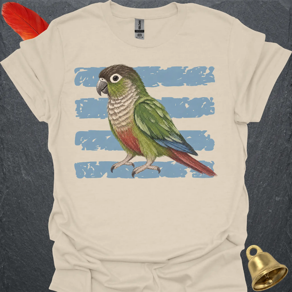 Green Cheek Conure Brush T-Shirt