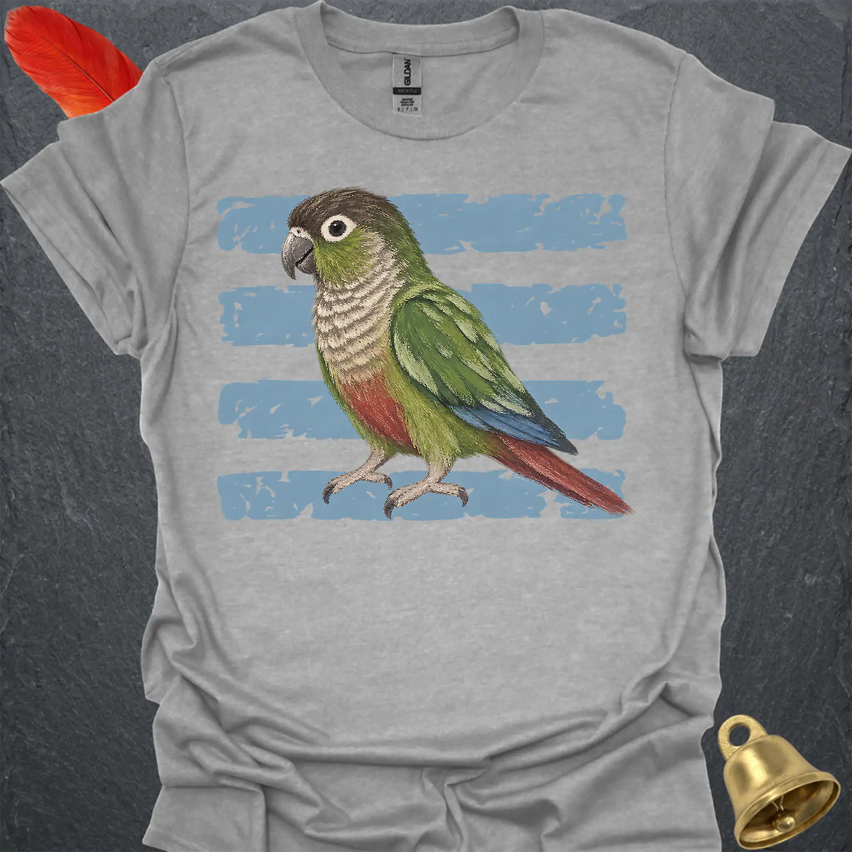 Green Cheek Conure Brush T-Shirt